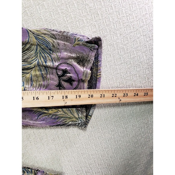 A Touch of Class Pants Women L/XL Multicolor Pleated Wide Leg Floral Slinky - Picture 5 of 9